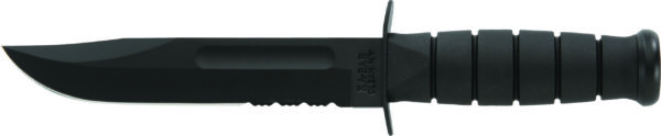 KA-BAR 1212 All Black Combo Edge Fighting Utility Knife