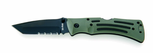 KA-BAR 3061 Foliage Green Mule Tanto Combo Edge Knife